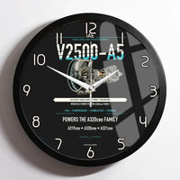 Thumbnail for V2500-A5 design on black framed wall clock