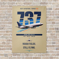 Thumbnail for Boeing 737-200 vertical canvas print - no frame - beige background