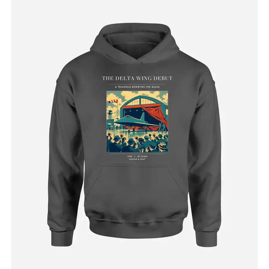 VINTAGE G4460 - The Delta Wing Debut - Premium Hoodie design on darkgray premium