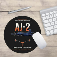 Thumbnail for AJ-2 Savage Tanker design on black round mouse pad