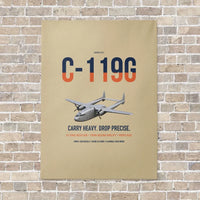 Thumbnail for C-119G Flying Boxcar vertical canvas print - no frame - beige background