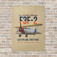 Thumbnail for F3F-2 Last Biplane First Fight vertical canvas print - no frame - beige background