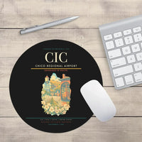 Thumbnail for Chico Regional Airport (CIC) design on black round mouse pad