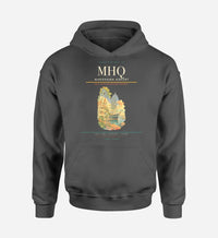 Thumbnail for Mariehamn Airport (MHQ) design on dark gray hoodie single-side print