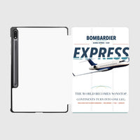 Thumbnail for Bombardier Global Express design on white samsung tablet tablet case