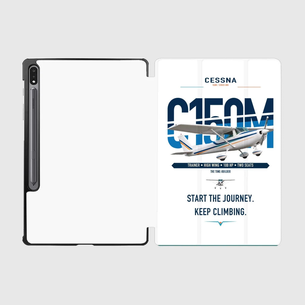 Cessna 150M design on white samsung tablet tablet case