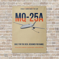 Thumbnail for MQ-25A STINGRAY vertical canvas print - no frame - beige background