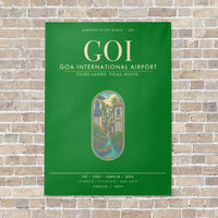 Thumbnail for Goa International Airport Dabolim GOI - Canvas Framed - Green