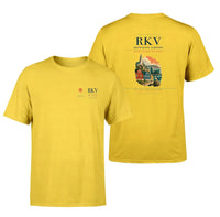 Thumbnail for Reykjavík Airport (RKV) design printed on yellow double-side t-shirt