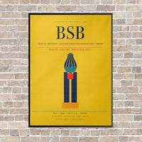 Thumbnail for Brasilia - Presidente Juscelino Kubitschek International Airport BSB - Canvas Framed - Yellow