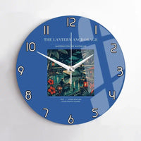 Thumbnail for VINTAGE G4187 - The Lantern Anchorage - Designed Wall Clocks design on blue no-frame