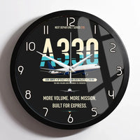 Thumbnail for Airbus A330-300P2F design on black framed wall clock