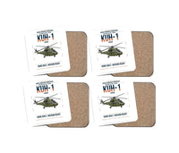 Thumbnail for Korea Aerospace Industries KUH-1 Surion design on white 4 pieces set coaster