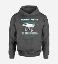 Thumbnail for DJI Phantom 4 Pro V2.0 design on dark gray hoodie single side
