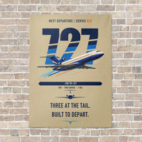Thumbnail for Boeing 727-200 vertical canvas print - no frame - beige background