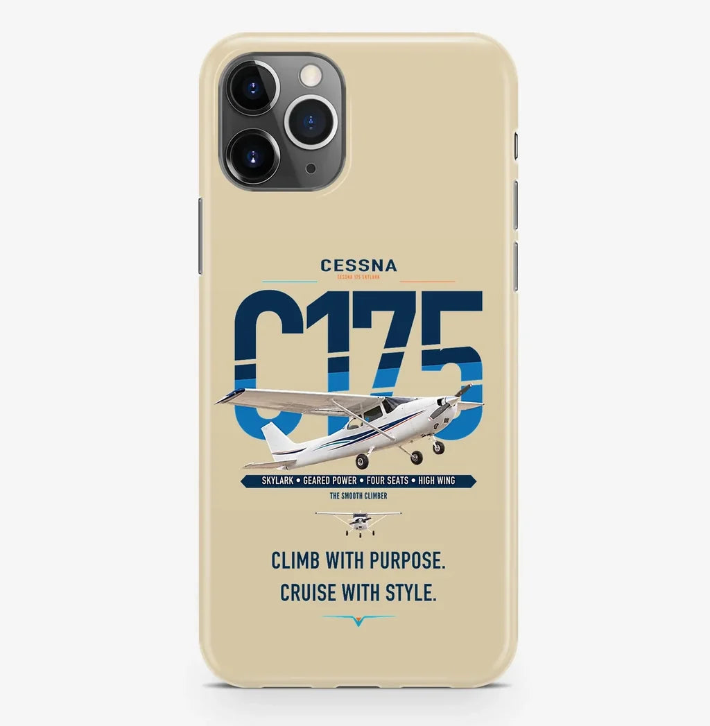 Cessna 175 Skylark design on beige magsafe iphone case, for iPhone Pro Max