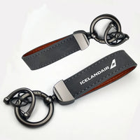 Thumbnail for Icelandair Airlines Horseshoe Buckle key chain in gray