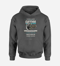Thumbnail for GP7200 design on dark gray hoodie single side