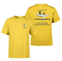 Thumbnail for Cessna Citation X+ design on yellow double-side t-shirt, double-side print