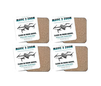 Thumbnail for DJI Mavic 2 Zoom design on white 4 pieces set coaster