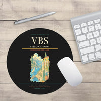 Thumbnail for Brescia Airport (VBS) design on black round mouse pad