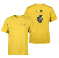 Thumbnail for Yellowstone Regional Airport (COD) design printed on yellow double-side t-shirt