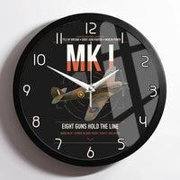 Thumbnail for Hawker Hurricane Mk I design on black framed wall clock
