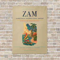 Thumbnail for Zamboanga International Airport ZAM vertical canvas print - no frame - beige background