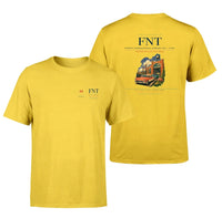 Thumbnail for Bishop International Airport (FNT) design printed on yellow double-side t-shirt