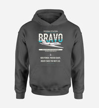 Thumbnail for Cessna Citation Bravo design on dark gray double-side hoodie, single-side print