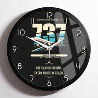 Thumbnail for Boeing 737-300 Classic design on black framed wall clock
