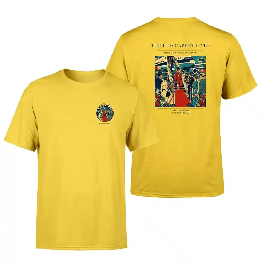 VINTAGE G4124 - The Red Carpet Gate - Double-Side T-Shirt design on yellow double side t shirt