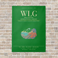 Thumbnail for Wellington International Airport WLG - Canvas Framed - Green
