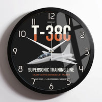 Thumbnail for T-38C Talon design on black framed wall clock