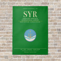 Thumbnail for Syracuse Hancock International Airport SYR - Canvas Framed - Green