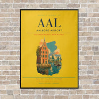 Thumbnail for Aalborg Airport AAL - Canvas Framed - Yellow