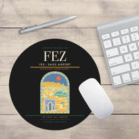 Thumbnail for Fes (FEZ) design on black round mouse pad