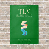 Thumbnail for Tel Aviv Ben Gurion Airport TLV - Canvas Framed - Green