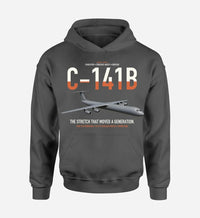 Thumbnail for C-141B Starlifter design on dark gray double-side hoodie, single-side print