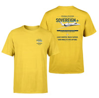 Thumbnail for Cessna Citation Sovereign+ design on yellow double-side t-shirt, double-side print
