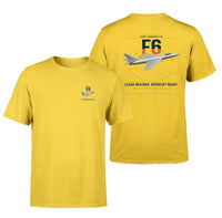 Thumbnail for Hawker Hunter F6 design on yellow t-shirt, double-side print