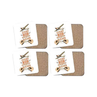 Thumbnail for Every Rib Remembers The Builder design on white 4 pieces set coaster