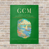 Thumbnail for Owen Roberts International Airport GCM - Canvas Framed - Green