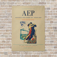 Thumbnail for Aeroparque Jorge Newbery AEP — Buenos Aires vertical canvas print - no frame - beige background