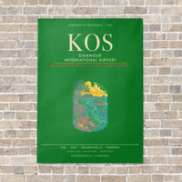 Thumbnail for Sihanouk International Airport KOS - Canvas Framed - Green