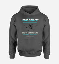 Thumbnail for Inspired Flight IF800 Tomcat design on dark gray hoodie single side