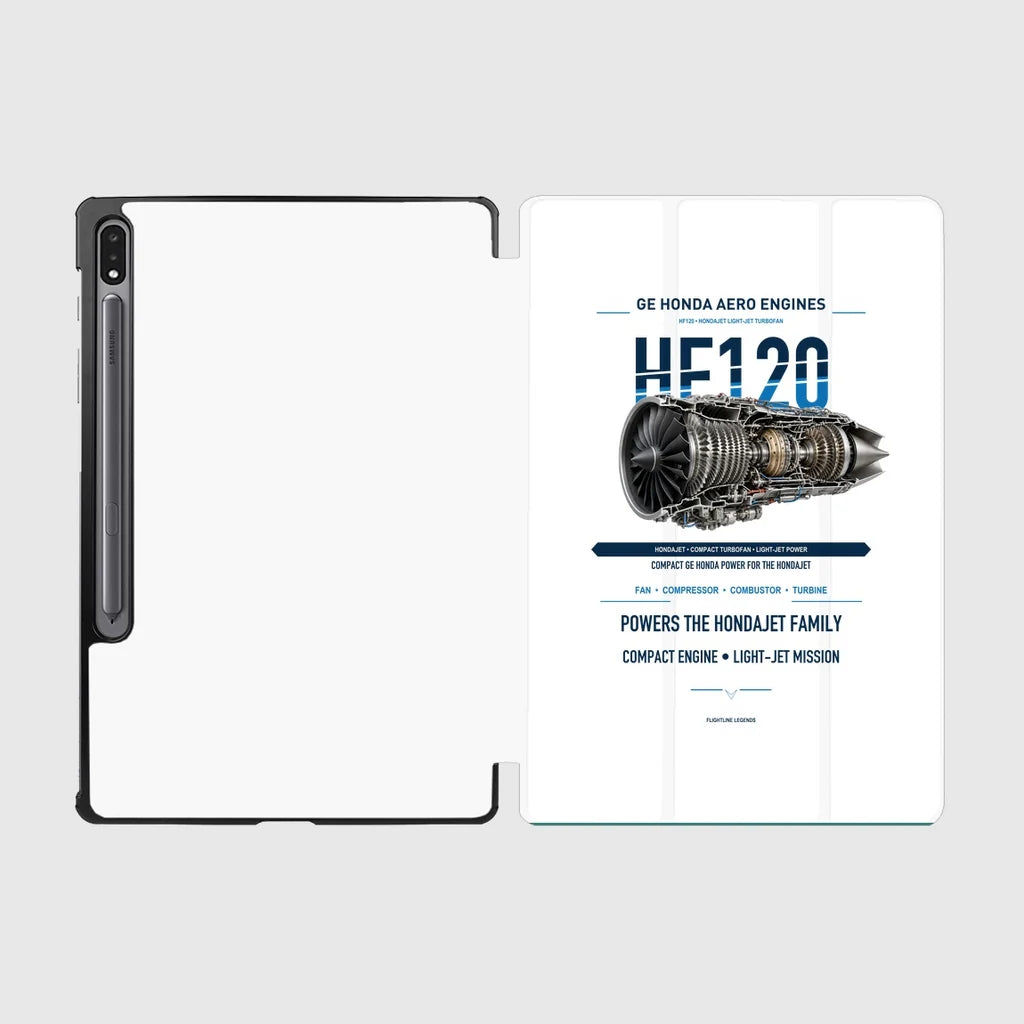 HF120 design on white samsung tablet tablet case