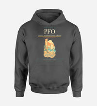 Thumbnail for Paphos International Airport (PFO) design on dark gray hoodie single-side print
