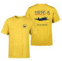 Thumbnail for SB2C-5 Helldiver design on yellow double-side t-shirt, double-side print