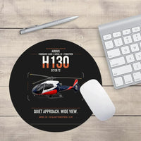 Thumbnail for Airbus H130 design on black round mouse pad